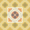 Seamless floral Renaissance style vector square pattern