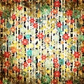 Grunge vintage floral retro design pattern old Royalty Free Stock Photo