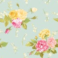 Seamless Floral Shabby Chic Background