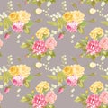 Seamless Floral Shabby Chic Background