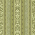 Seamless floral striped pattern Royalty Free Stock Photo