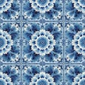 Seamless floral tapestry pattern in the style of Chinese Royalty Free Stock Photo