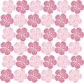 Seamless floral texture. Pink sakura flowers on white background. Vector Royalty Free Stock Photo