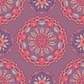 Seamless floral vector medallion pattern