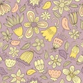 Seamless floral vector pattern