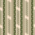 Seamless floral white flowers pattern retro striped background Royalty Free Stock Photo