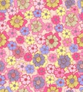 Seamless flower colour pattern. Spring background