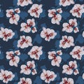 Seamless Flower Orchid Pattern
