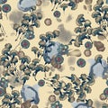 Seamless flower pattern allover design with background