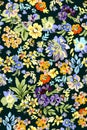 Seamless flower pattern floral allover design with background