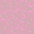 Seamless flower pattern. Floral background with pink roses Royalty Free Stock Photo