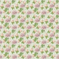 Seamless flower pattern paper wallpaper Royalty Free Stock Photo