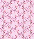 Seamless flower pattern in retro sixties style