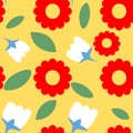 seamless flower pattern vector for decorate , design Royalty Free Stock Photo
