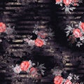 seamless flower repeat pattern, wallpaper, fabric, digital , textile, rug, geometrical background Royalty Free Stock Photo