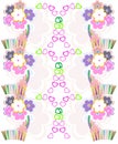 Seamless flower retro background vector pattern Royalty Free Stock Photo