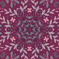 Seamless Flowers And Leaf Decorative Pattern With Background