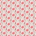 Seamless flowers and leaves pattern