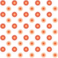Seamless Flowers Pattern. Summer Vector Background. Froral Geometric Texture