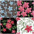 Seamless flowers pattern