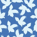 Seamless Flying Doves Of Peace Pattern, pigeons