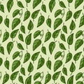 Seamless foliage pattern. Royalty Free Stock Photo