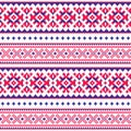 Seamless folk art pattern, Lapland traditional design, Sami seamless background Scandinavian, Nordic wallpaper