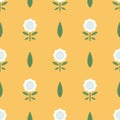 Seamless folk pattern with flowers Royalty Free Stock Photo