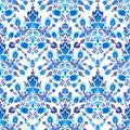 Seamless folk pattern with flowers