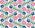 Seamless folk Polish pattern - wzor lowicki