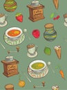 Seamless food background