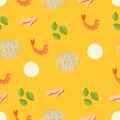 Seamless food pattern. Flat food seamless pattern