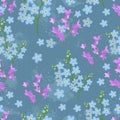 A seamless forget-me-not background. Flowers bells seamless pattern. Vector illustration