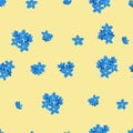 Seamless forget-me-not pattern Royalty Free Stock Photo