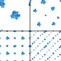 Seamless forget-me-not pattern set Royalty Free Stock Photo