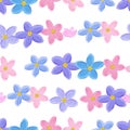 Seamless forget-me-not pattern