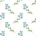 Seamless forget-me-not pattern