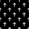 Seamless forward arrow pattern on black Royalty Free Stock Photo