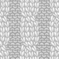 Seamless four-stitch cable front pattern. Royalty Free Stock Photo