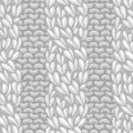 Seamless four-stitch front cable stitch. Royalty Free Stock Photo