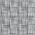 Seamless Freehand Line Overlapping Checks Pattern In Monochrome Color Royalty Free Stock Photo