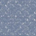Seamless french farmhouse linen summer block print background. Provence blue gray linen rustic pattern texture. Shabby