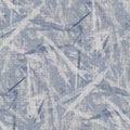 Seamless french farmhouse woven linen abstract texture. Ecru flax blue hemp fiber. Natural pattern background. Organic