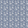 Seamless french farmhouse woven linen chevron texture. Ecru flax blue hemp fiber. Natural pattern background. Organic Royalty Free Stock Photo