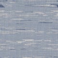 Seamless french farmhouse woven linen stripe texture. Ecru flax blue hemp fiber. Natural pattern background. Organic Royalty Free Stock Photo