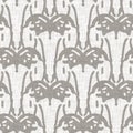 Seamless french neutral greige floral farmhouse linen background. Provence grey white rustic romantic woven pattern