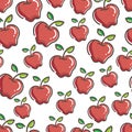 Seamless Fresh apple Pattern colorful