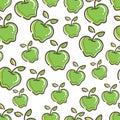 Seamless Fresh apple Pattern colorful