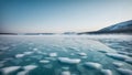 Seamless Frozen Lake Wallpaper - Winter Tranquility Royalty Free Stock Photo