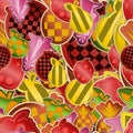 Seamless fruit color background